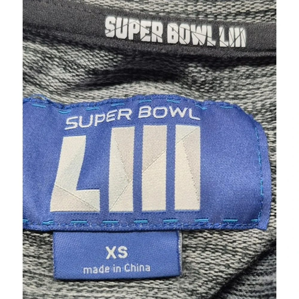 NFL Super Bowl Vlll‎ two toned gray full zip hoodie jacket geometric design  XS - Picture 4 of 13